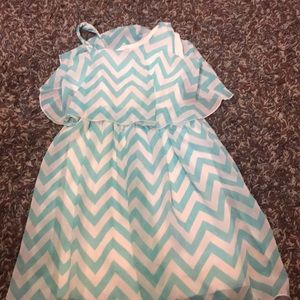 Girls chevron summer dress size 12